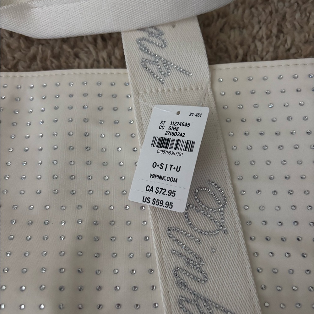 PINK Victoria's Secret White Tote Bag - Picture 4 of 4
